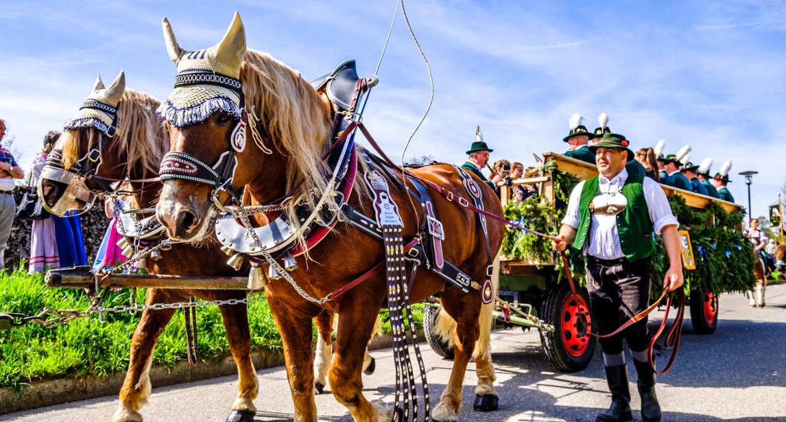 Brauchtum erleben - im Chiemgau | © shutterstock - FooTToo Georgi-Ritt in Traunstein, Chiemgau | © shutterstock - FooTToo