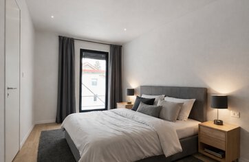 Innenvisualisierung SZ 2-Zimmer-Wohnung | © HausBauHaus GmbH - Erstellt mittels KI