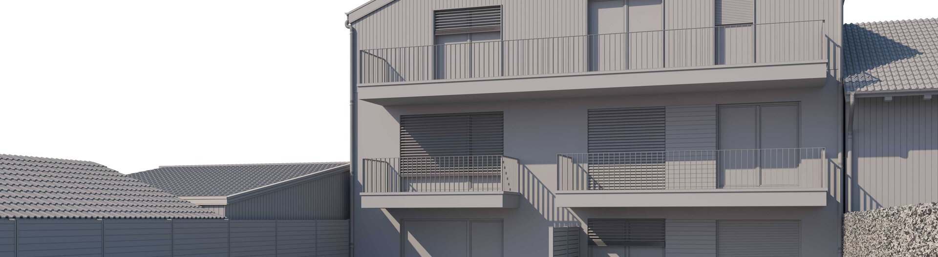 Neubauprojekt Mehrfamilienhaus Traunstein Saline I HausBauHaus Immobilien | © HausBauHaus Immobilien
