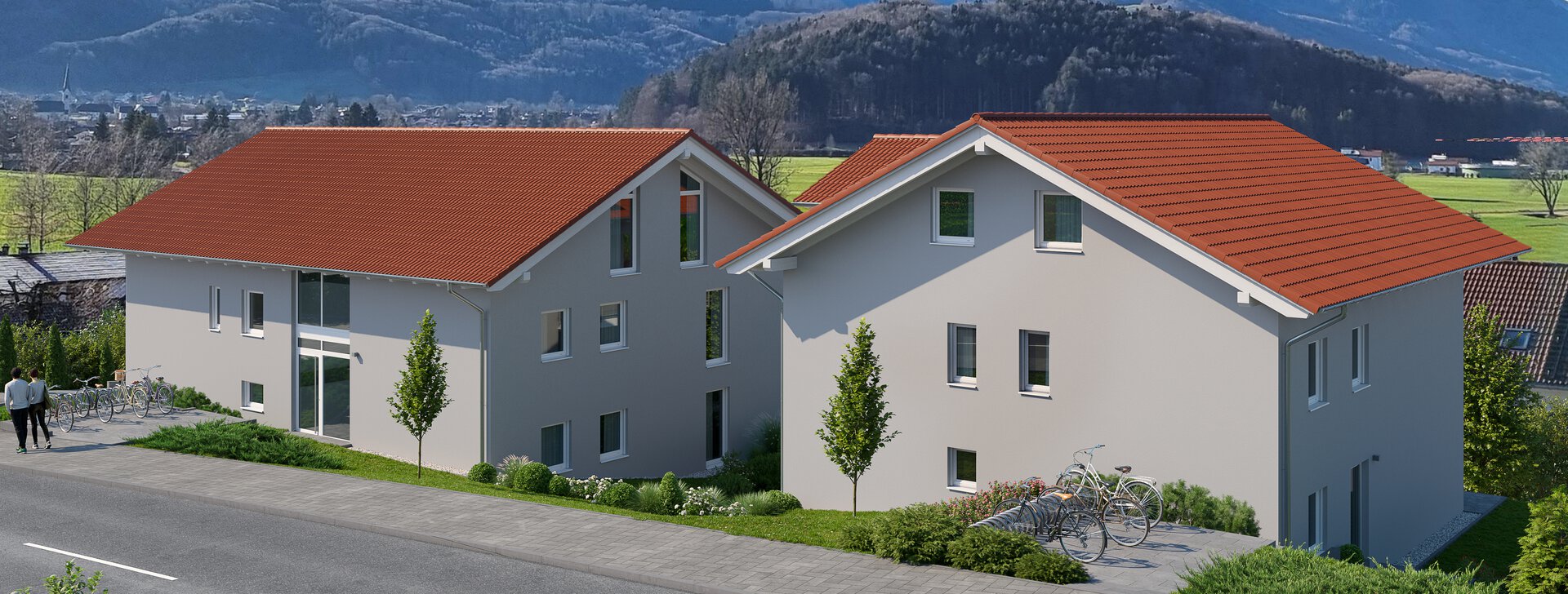Neubauprojekt mit Hochfellnblick | Immobilien HausBauHaus | Bergen  | © HausBauHaus GmbH