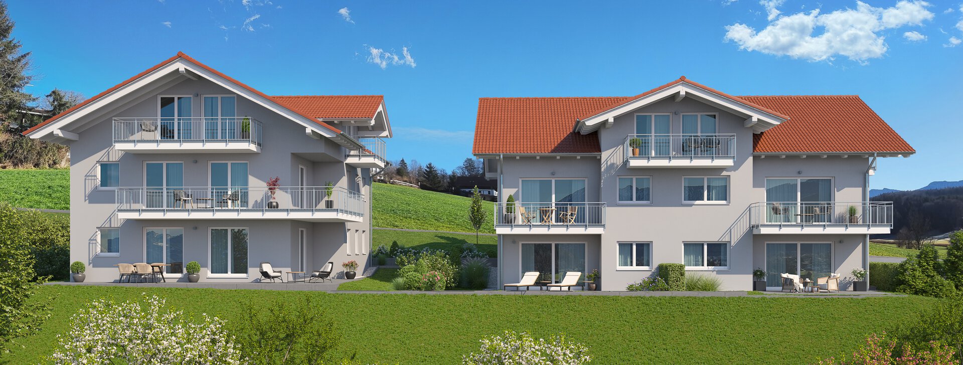 Neubauprojekt mit Hochfellnblick | Immobilien HausBauHaus | Bergen  | © HausBauHaus GmbH