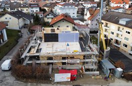 Neubauprojekt Mehrfamilienhaus Traunstein Holzbau I HausBauHaus Immobilien | © HausBauHaus Immobilien