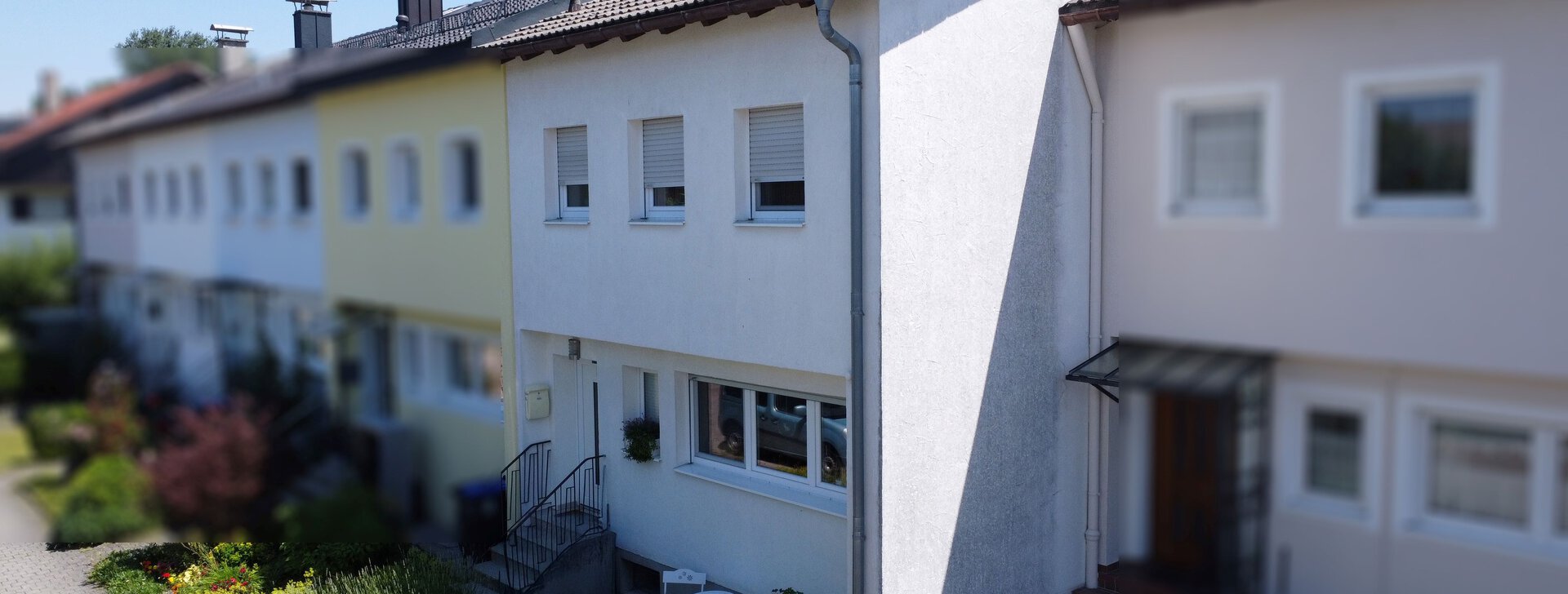 Außenansicht, Reihenmittelhaus, Immobilie kaufen, Bernau am Chiemsee | © HausBauHaus GmbH 