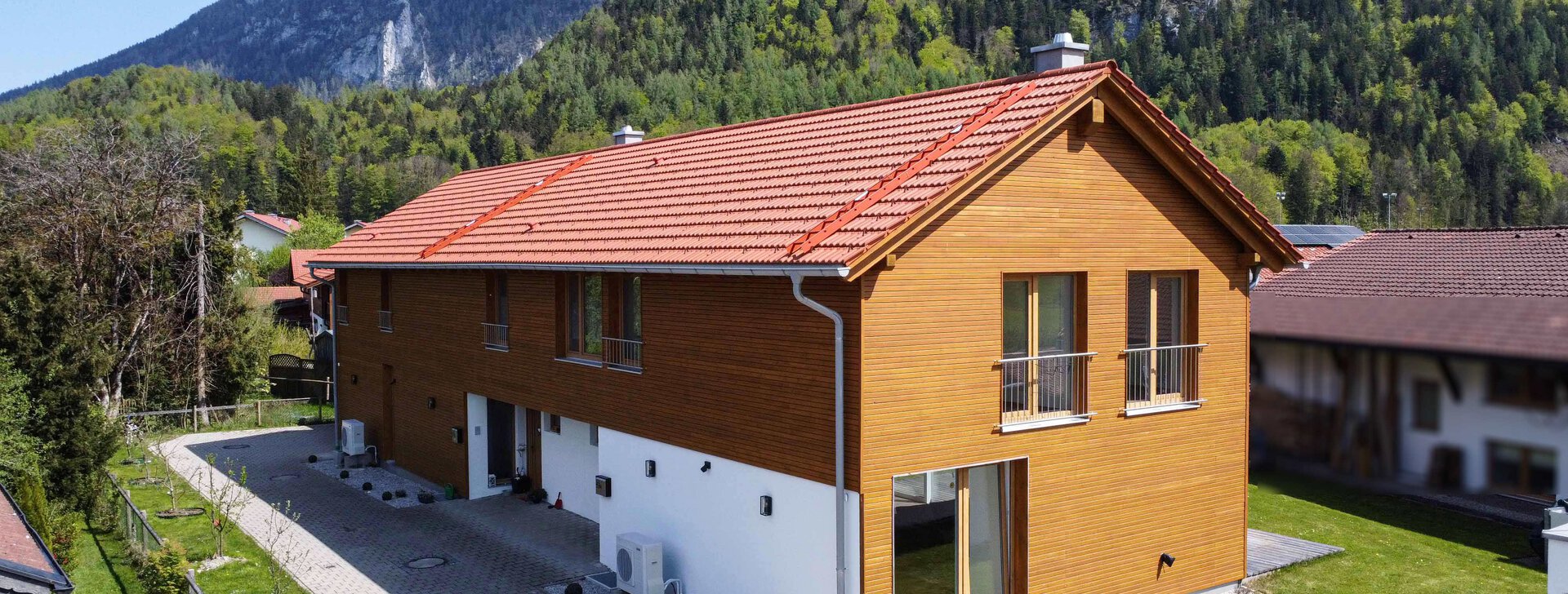 Außenansicht, Doppelhaushälfte in Inzell, Immobilie kaufen, Inzell  | © HausBauHaus GmbH 