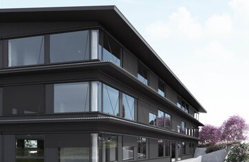 Außenvisualisierung Werkhaus Nord, Gewerbe Rimsting kaufen, Neubauprojekt, HausBauHaus Immobilien | © HausBauHaus GmbH