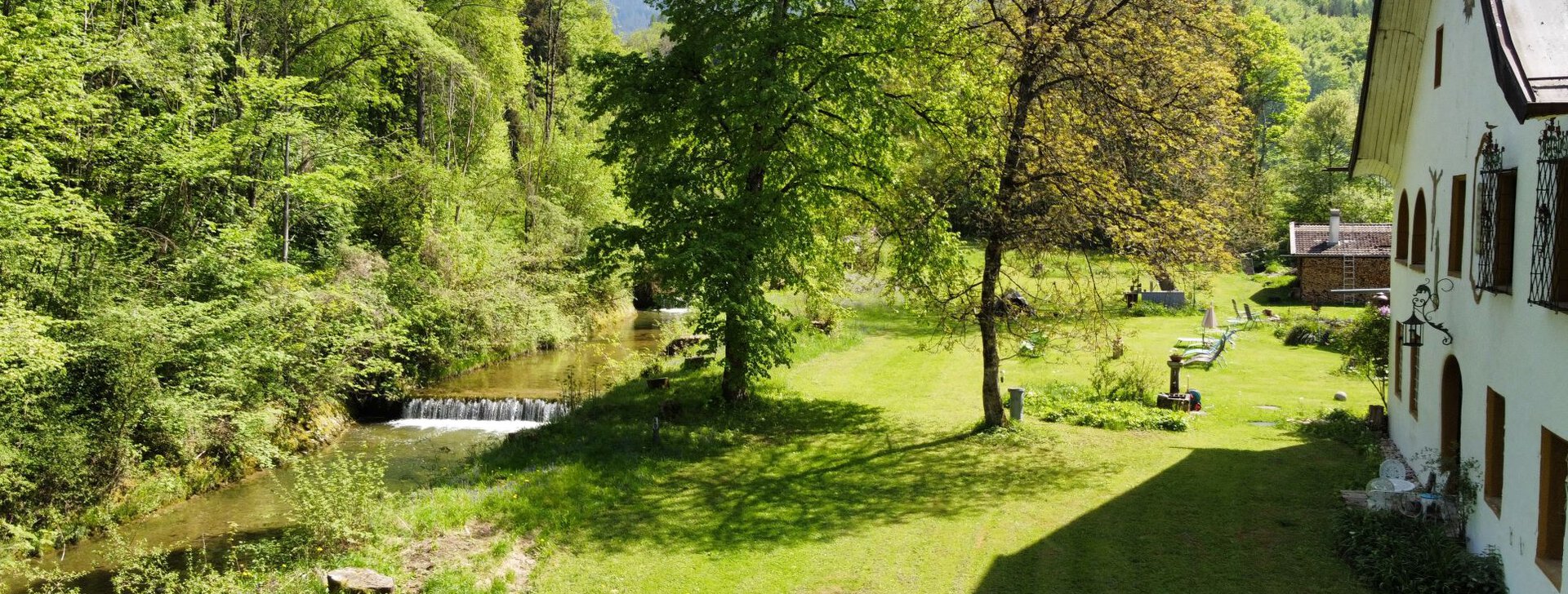 Garten historisches Anwesen in Teisendorf, Immobilie kaufen, Teisendorf | © HausBauHaus GmbH