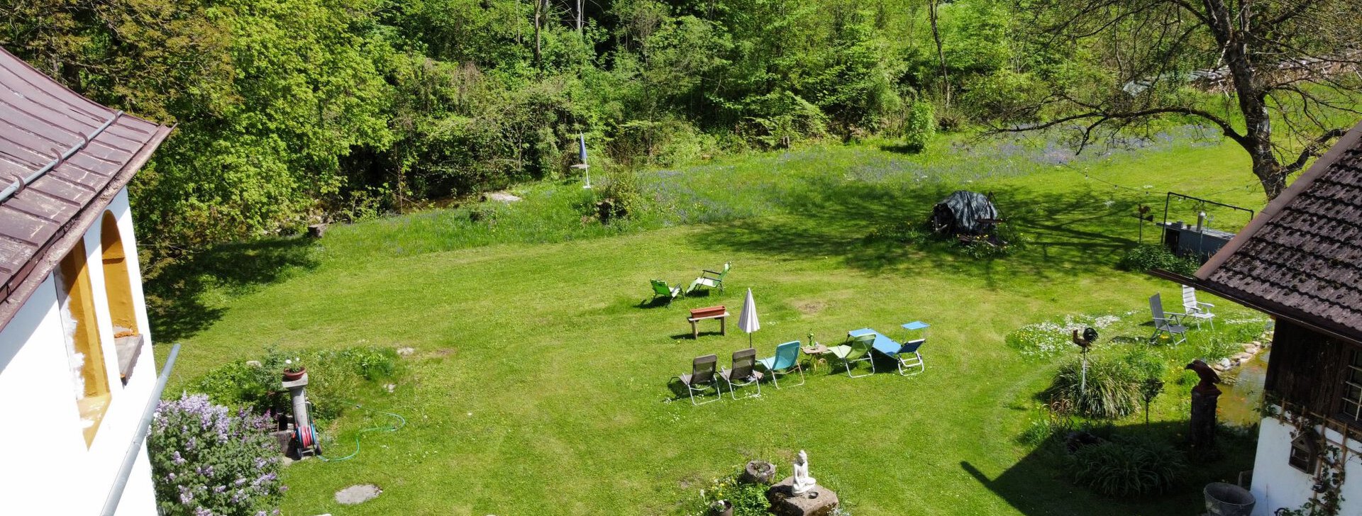 Garten historisches Anwesen in Teisendorf, Immobilie kaufen, Teisendorf | © HausBauHaus GmbH