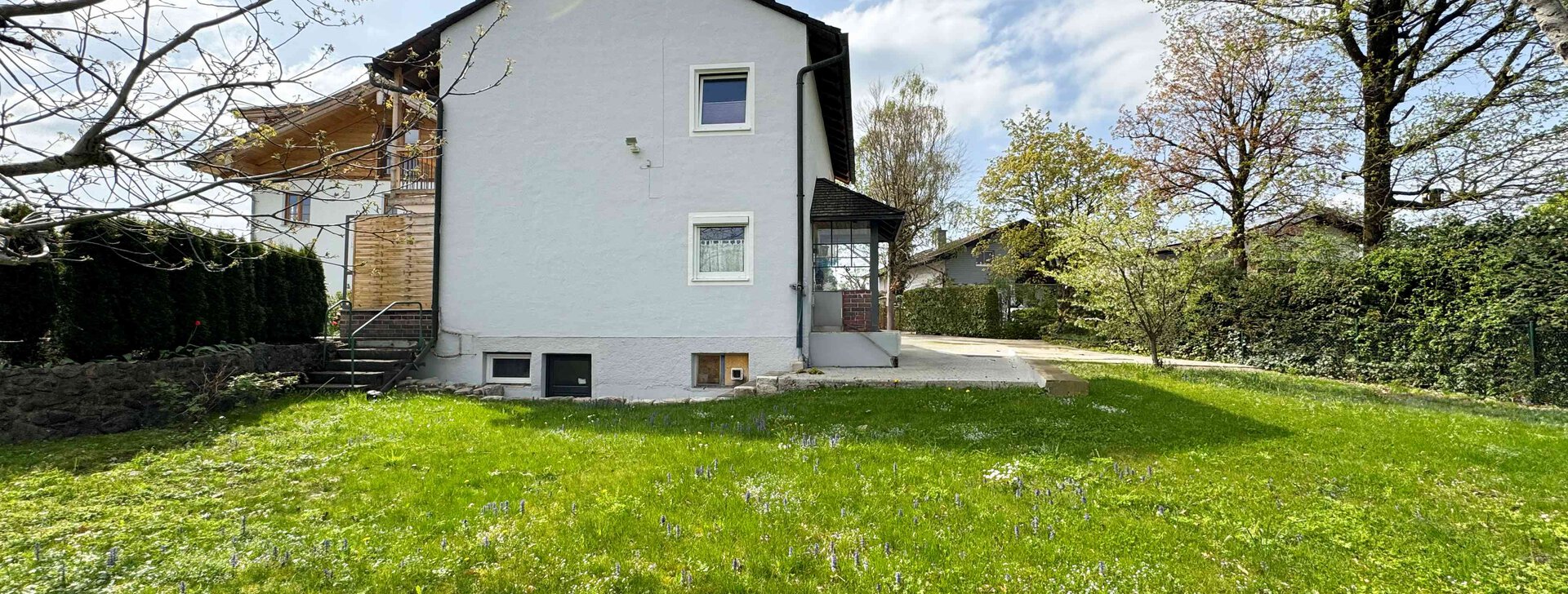 Außenansicht mit Garten, Einfamilienhaus, Immobilie kaufen, Wolkersdorf-Traunstein | © HausBauHaus GmbH 
